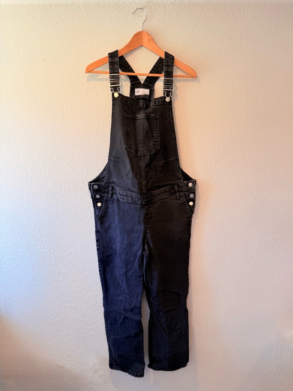 GAP Maternity Denim Overalls in Dark Blue